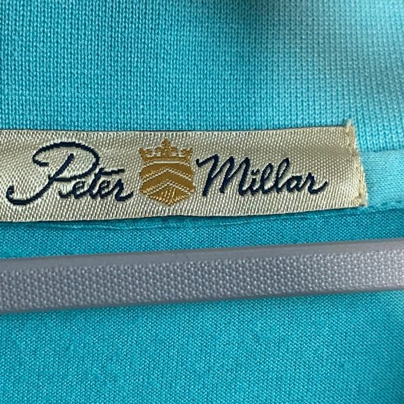 Peter Millar Men’s‎ Short Sleeve Golf Polo Shirt Blue Sz XL Brook Hollow - Picture 3 of 10
